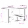 TV-Schrank mit 2 Schubladen BODO Braun 91x43x56 cm Kiefernholz