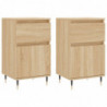 Sideboards 2 Stk. Sonoma-Eiche 40x35x70 cm Holzwerkstoff