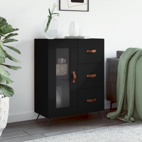 Sideboard Schwarz 69,5x34x90 cm Holzwerkstoff