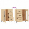 Sideboard Sonoma-Eiche 69,5x34x90 cm Holzwerkstoff