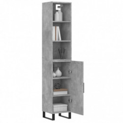 Highboard Betongrau 34,5x34x180 cm Holzwerkstoff