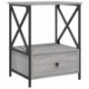 Nachttische 2 Stk. Grau Sonoma 50x41x65 cm Holzwerkstoff