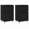 Sideboards 2 Stk. Schwarz 40x35x70 cm Holzwerkstoff