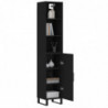 Highboard Schwarz 34,5x34x180 cm Holzwerkstoff