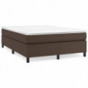 Boxspringbett Braun 140x190 cm Kunstleder