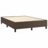 Boxspringbett Braun 140x190 cm Kunstleder