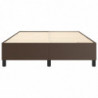 Boxspringbett Braun 140x190 cm Kunstleder