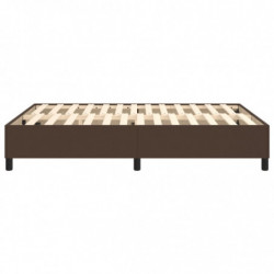 Boxspringbett Braun 140x190 cm Kunstleder