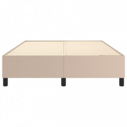 Boxspringbett Cappuccino-Braun 140x190 cm Kunstleder