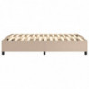 Boxspringbett Cappuccino-Braun 140x190 cm Kunstleder