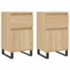 Sideboards 2 Stk. Sonoma-Eiche 40x35x70 cm Holzwerkstoff