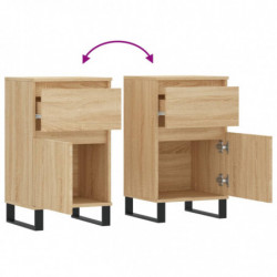 Sideboards 2 Stk. Sonoma-Eiche 40x35x70 cm Holzwerkstoff