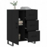 Sideboard Schwarz 69,5x34x90 cm Holzwerkstoff