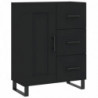 Sideboard Schwarz 69,5x34x90 cm Holzwerkstoff