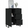 Sideboard Schwarz 69,5x34x90 cm Holzwerkstoff