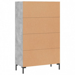 Highboard Betongrau 69,5x31x115 cm Holzwerkstoff