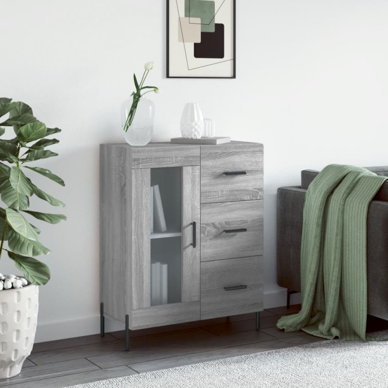 Sideboard Grau Sonoma 69,5x34x90 cm Holzwerkstoff