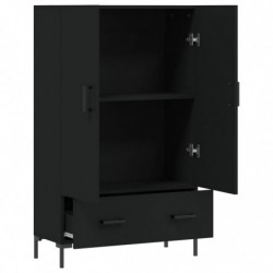 Highboard Schwarz 69,5x31x115 cm Holzwerkstoff