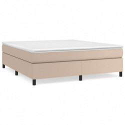 Boxspringbett Cappuccino-Braun 160x200 cm Kunstleder