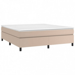 Boxspringbett Cappuccino-Braun 160x200 cm Kunstleder