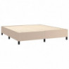 Boxspringbett Cappuccino-Braun 160x200 cm Kunstleder