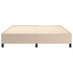 Boxspringbett Cappuccino-Braun 160x200 cm Kunstleder