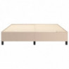 Boxspringbett Cappuccino-Braun 160x200 cm Kunstleder