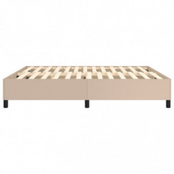 Boxspringbett Cappuccino-Braun 160x200 cm Kunstleder