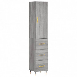 Highboard Grau Sonoma 34,5x34x180 cm Holzwerkstoff