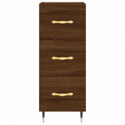 Highboard Braun Eichen-Optik 34,5x34x180 cm Holzwerkstoff