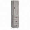 Highboard Grau Sonoma 34,5x34x180 cm Holzwerkstoff