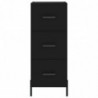 Highboard Schwarz 34,5x34x180 cm Holzwerkstoff