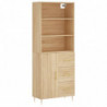 Highboard Sonoma-Eiche 69,5x34x180 cm Holzwerkstoff