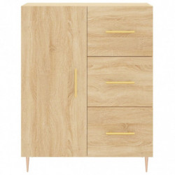 Highboard Sonoma-Eiche 69,5x34x180 cm Holzwerkstoff