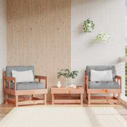 Gartenstühle mit Kissen 2 Stk. Massivholz Douglasie