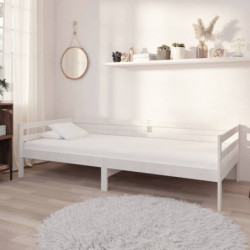 Tagesbett Weiß 90x200 cm Massivholz Kiefer