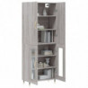 Highboard Grau Sonoma 69,5x34x180 cm Holzwerkstoff