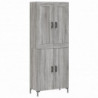 Highboard Grau Sonoma 69,5x34x180 cm Holzwerkstoff