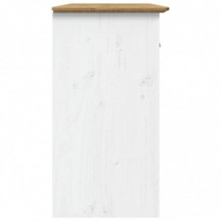 Sideboard BODO Weiß und Braun 115x43x79,5 cm Massivholz Kiefer