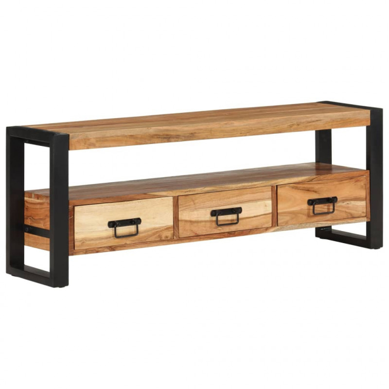 TV-Schrank 120x30x45 cm Massivholz Akazie