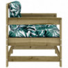 Gartenstühle mit Kissen 2 Stk. Kiefernholz Imprägniert