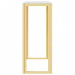 Konsolentisch Golden 70x30x70 cm Edelstahl und Glas