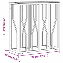 Konsolentisch Golden 70x30x70 cm Edelstahl und Glas