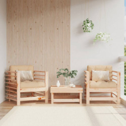 Gartenstühle mit Kissen 2 Stk. Massivholz Kiefer