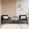 Gartenstühle mit Kissen 2 Stk. Grau Massivholz Kiefer