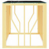 Couchtisch Golden 110x45x45 cm Edelstahl und Glas