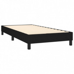 Boxspringbett mit Matratze & LED Schwarz 90x190 cm Stoff