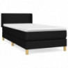 Boxspringbett mit Matratze Schwarz 90x190 cm Stoff