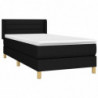 Boxspringbett mit Matratze Schwarz 90x190 cm Stoff