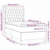 Boxspringbett mit Matratze & LED Dunkelgrau 90x190 cm Samt